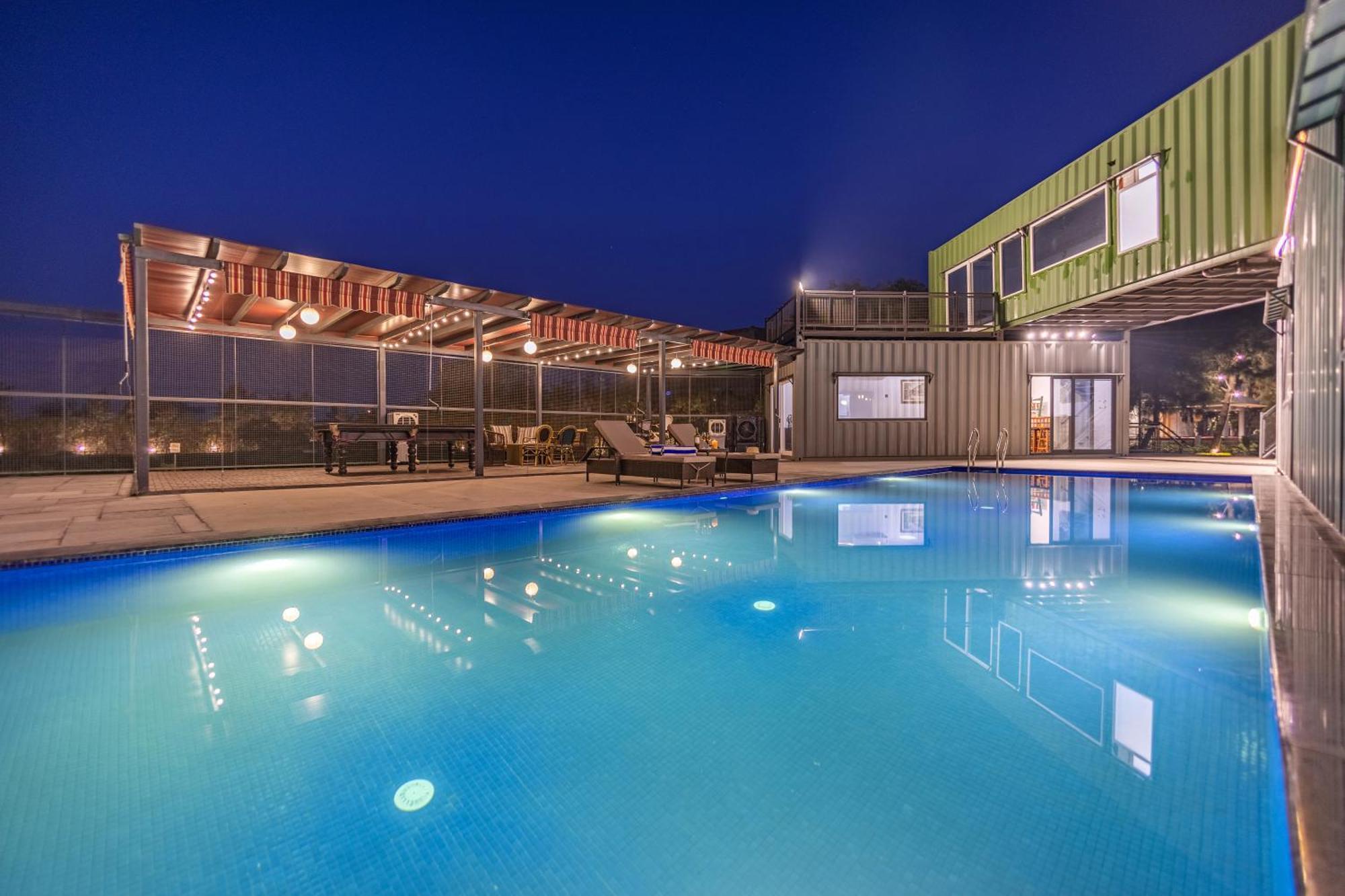 Elivaas Hidden Oasis 4Bhk With Pool, Mud House & Container House Βίλα Dhauj Εξωτερικό φωτογραφία