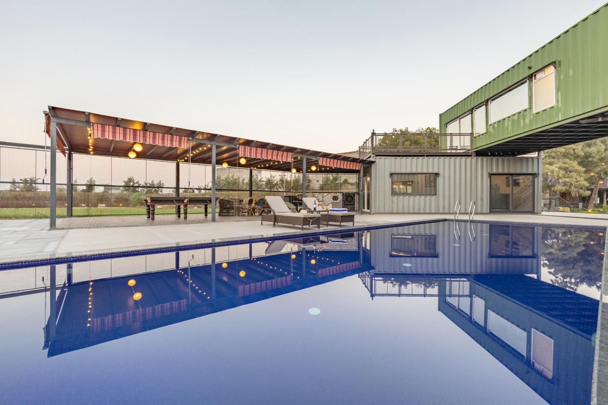Elivaas Hidden Oasis 4Bhk With Pool, Mud House & Container House Βίλα Dhauj Εξωτερικό φωτογραφία